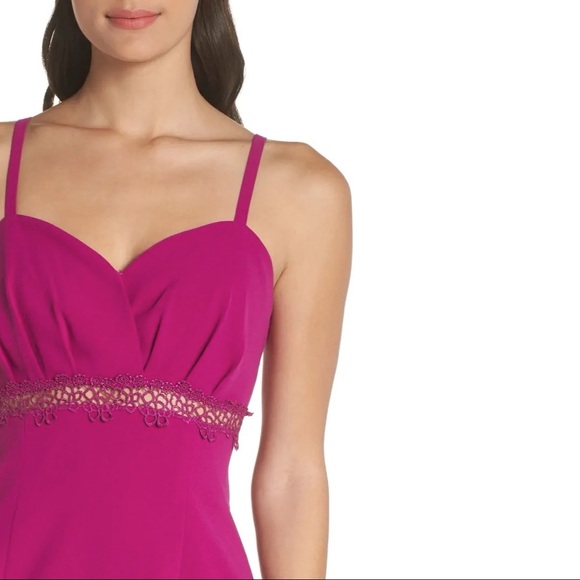 Foxiedox Iris Lace Inset Cocktail Sheath Dress Purple Size Large NWT - Picture 4 of 15